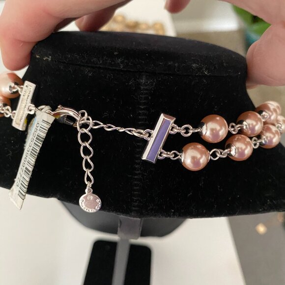 Pink Pearl 20" Necklace with Matching Bracelet and Earrings - Picture 4 of 5